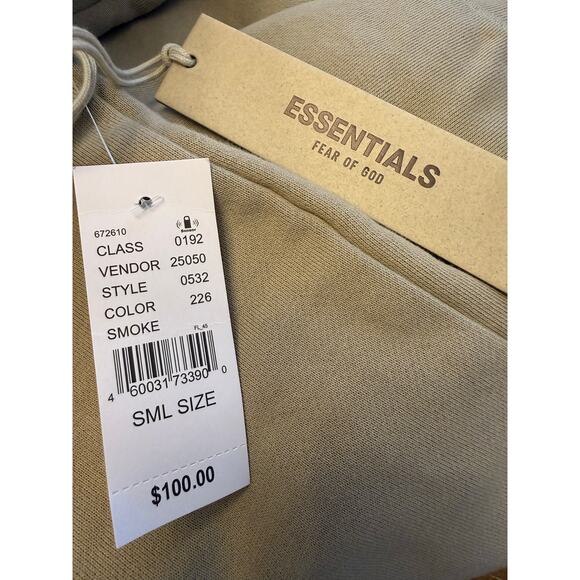 Fear of God Essentials Hoodie Size Small Smoke Gray NWT Hooded Sweatshirt FW22 - Picture 7 of 9